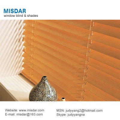 Motorized Wooden venetian blind, electric timber blind, automatic wood blind